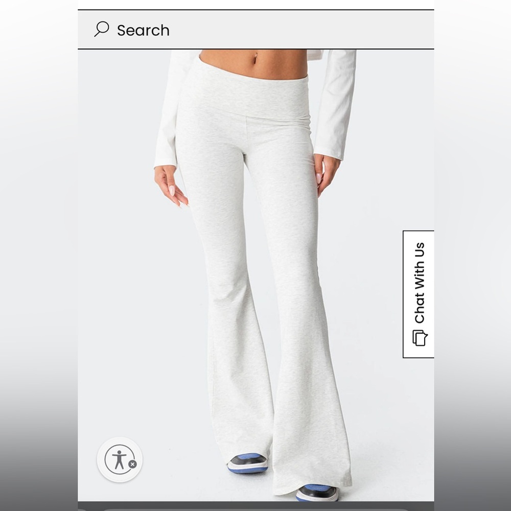 BRAND NEW PACSUN edkited grey flare fold over leggings